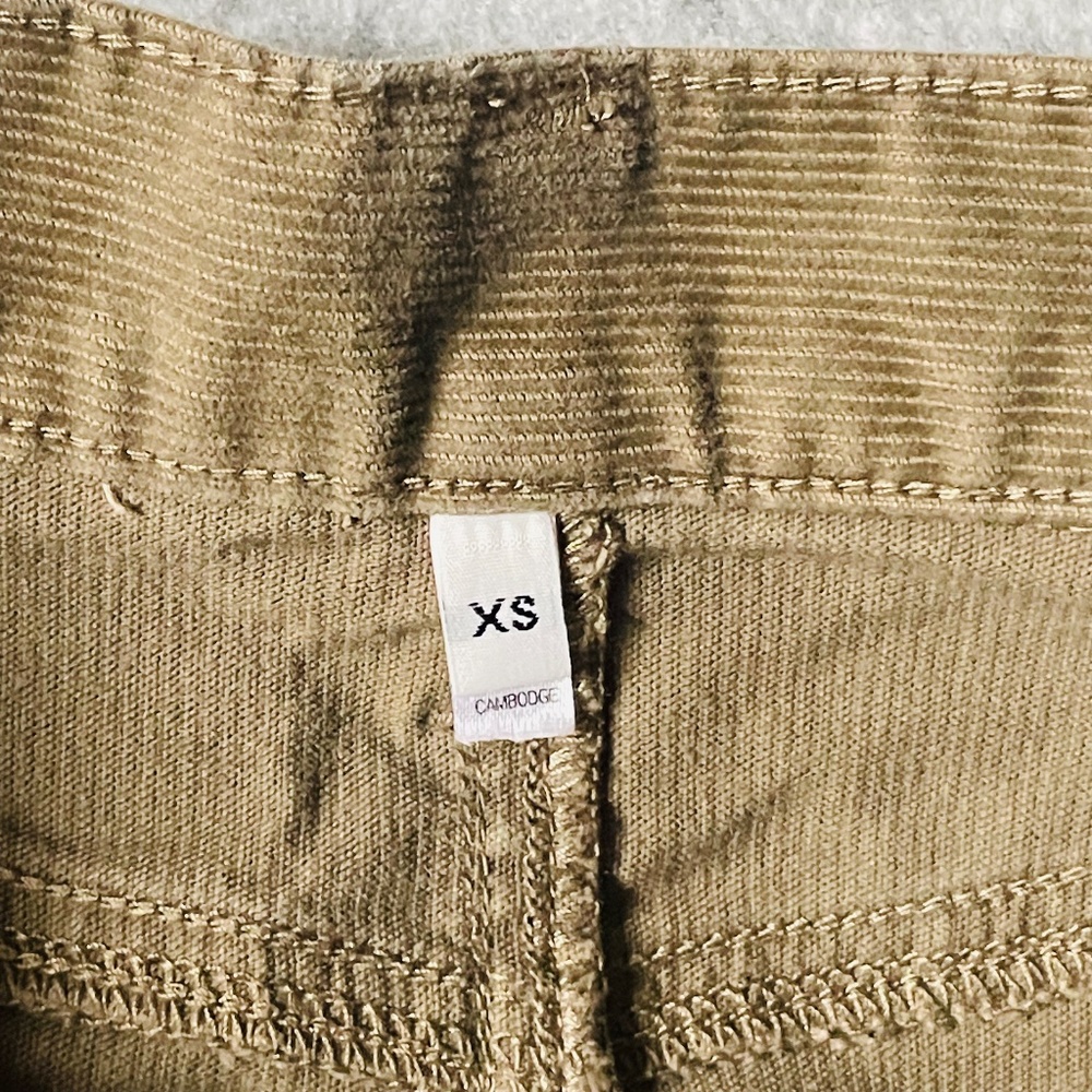 Muji XS Tan Corduroy Midi Pencil Skirt - Picture 8 of 9